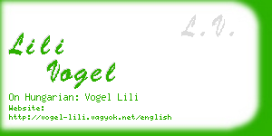 lili vogel business card